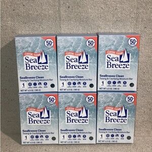 6 Pack Sea Breeze Classic Clean Clarifying Moisture Bar Soap 6.5oz Each